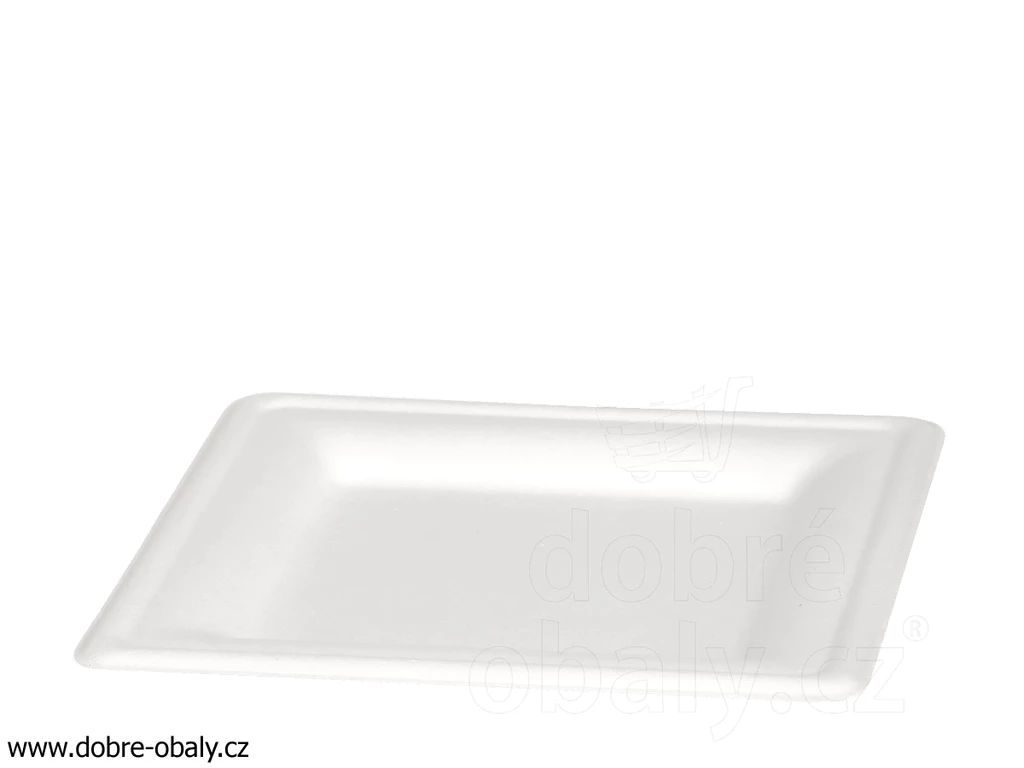 BIO Kompostovatelný hranatý talíř 20 x 20 cm