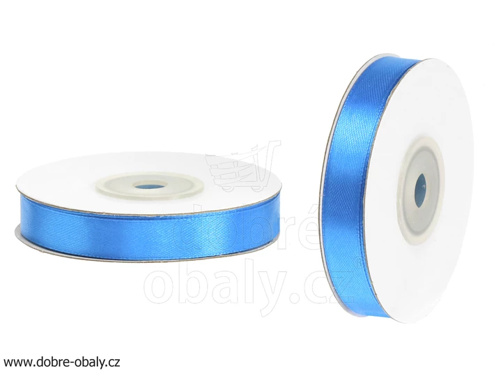 Atlasová stuha 1,2 cm x 25 m TMAVĚ MODRÁ