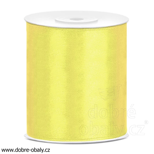 Atlasová stuha 10 cm x 25 m ŽLUTÁ 