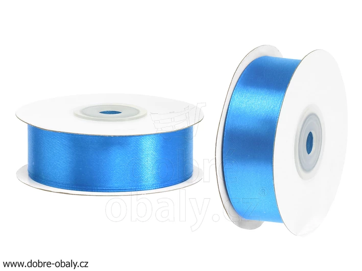 Atlasová stuha 2,5 cm x 25 m TMAVĚ MODRÁ