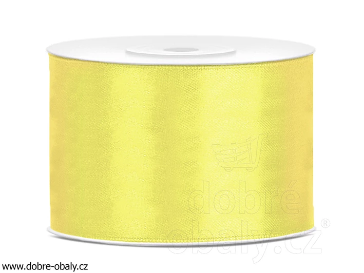 Atlasová stuha 5 cm x 25 m ŽLUTÁ 