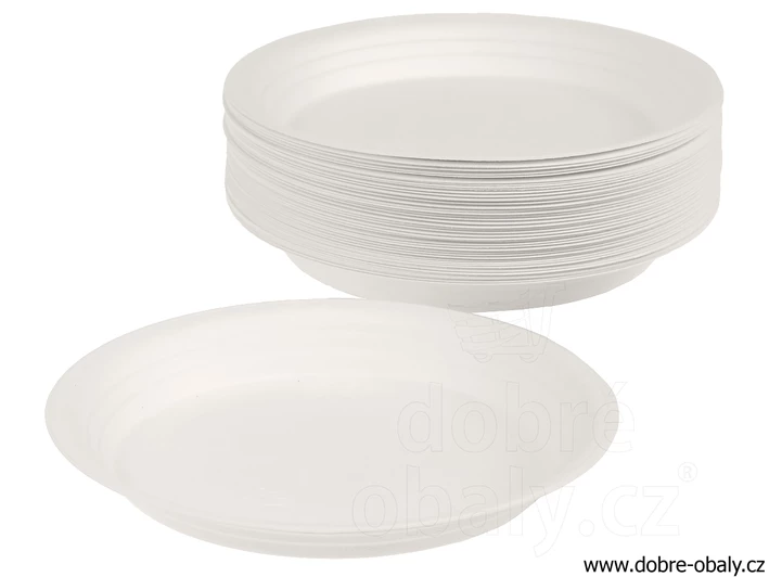 BIO Kompostovatelný kulatý talíř 22 cm