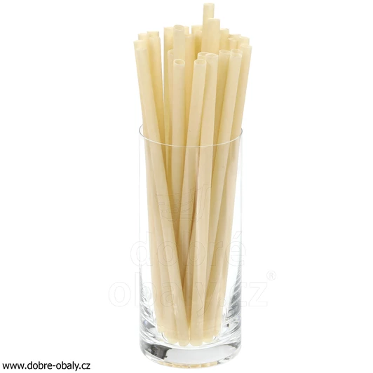 Brčka EURO STRAWS  8 x 230 mm, 200 ks hnědá
