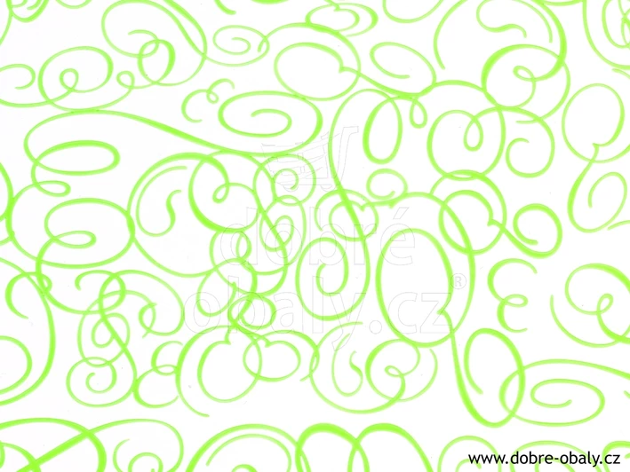 Celofán s potiskem arch 70x100cm ZELENÝ GRAF