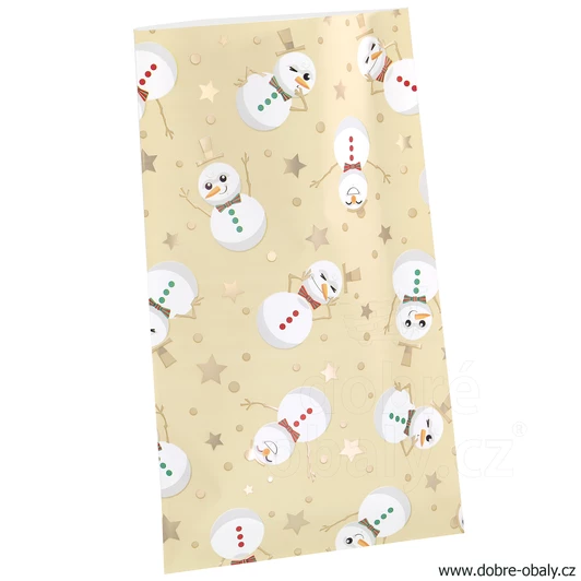 Dárkový celofánový sáček L - Crazy ZLATÝ