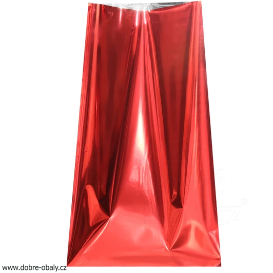 Dárkový sáček 20x35 cm metal ČERVENÝ