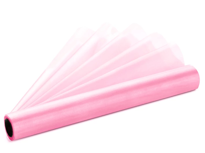 Dekorační organza 16 cm SVĚTLE RŮŽOVÁ 