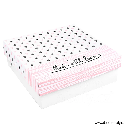 Dortové krabice potištěné 28x28x10cm EXTRA PEVNÉ