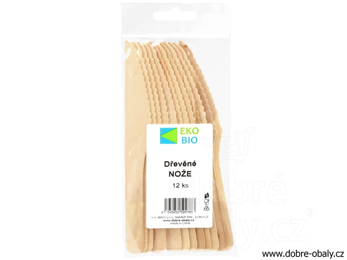 Dřevěné nože 12 ks EKO-BIO