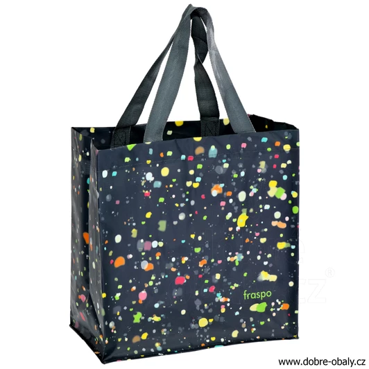 Ekologická taška na opakované použití MINI černá kaňky
