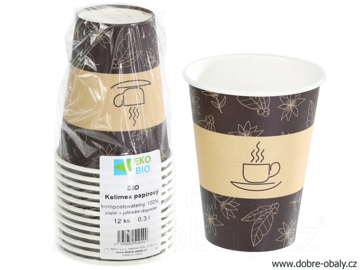 Ekologický kelímek na kávu 360 ml (0,3 l), 12 ks EKO-BIO