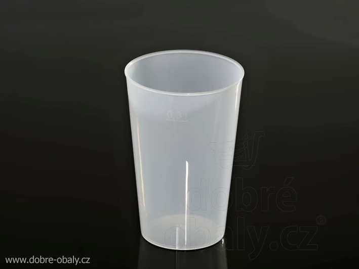 Extra pevný vratný kelímek na nápoje 0,3 l PP 
