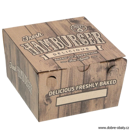 Kraftová krabice na hamburger 150x150x95 mm