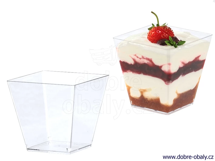 Miska Fingerfood hranatá 230 ml, 20 ks