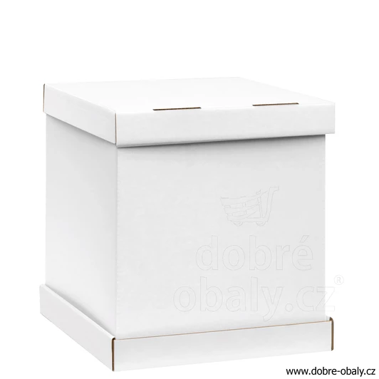 Pevná cukrářská krabice na vysoké dorty 37 x 37 x 40 cm 