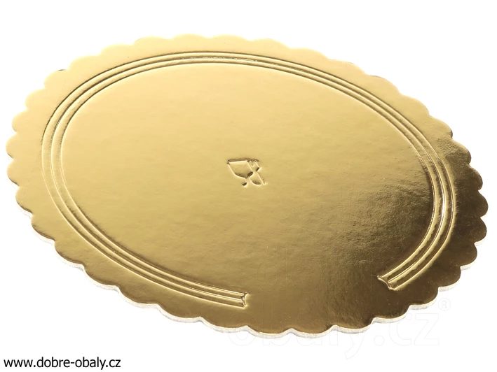 Pevná dortová podložka kopretina ZLATÁ 30 cm 