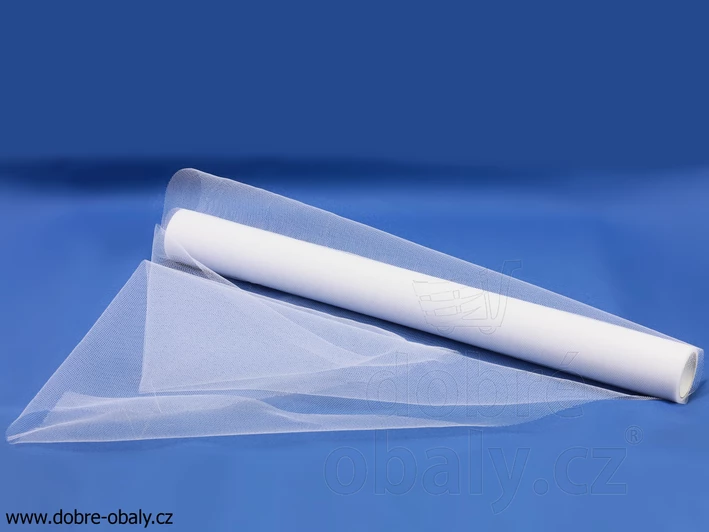 Tyl dekorační 50 cm / 9 m bílý