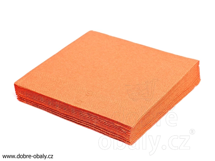 Ubrousky barevné 3-vrstvé 40x40cm ORANŽOVÉ, 250ks