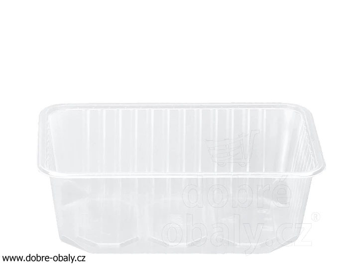 Vanička hranatá průhledná 1000 ml PP 77510