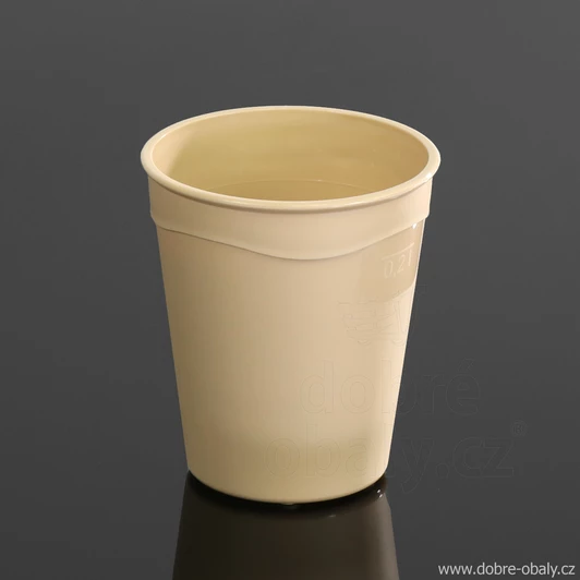 Vratný EXTRA pevný kelímek na kávu 0,2 l PP hnědý