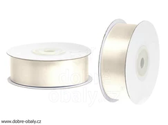 Atlasová stuha 2,5 cm x 25 m SMETANOVÁ