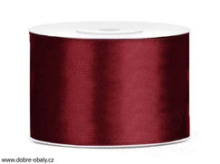 Atlasová stuha 5 cm x 25 m BORDO 