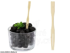 Bambusový bodec VIDLIČKA, 100 ks