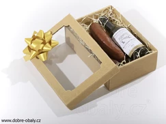 Dárková krabice S s průhledným víkem SESTAVENÁ