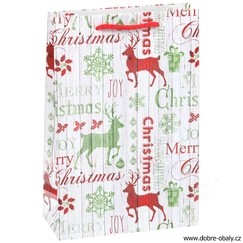 Dárková taška s vánočním potiskem M - GW12, výhodné balení
