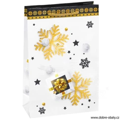 Dárková taška s vánočním potiskem M - GW12, výhodné balení