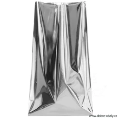 Dárkový sáček 30 x 40 cm metal STŘÍBRNÝ