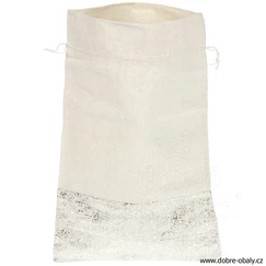 Dárkový textilní sáček 25 x 39 cm se stříbrným tiskem 