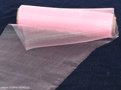 Dekorační organza 16 cm SVĚTLE RŮŽOVÁ 