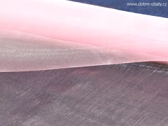 Dekorační organza 36 cm SVĚTLE RŮŽOVÁ