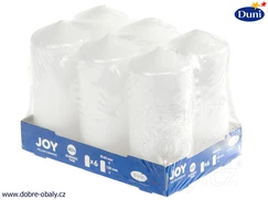 Duni svíčka stolní pillar 60x130 mm WHITE, 6 ks