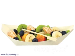 Fingerfood miska - lodička dřevěná 215 x 110 mm, 100 ks