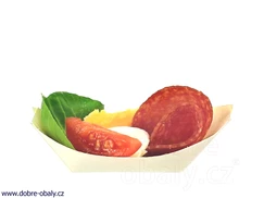 Fingerfood miska - lodička dřevěná 90 x 60 mm, 100 ks