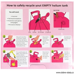 Helium pro nafukovací balónky 250 l + 30 balónků