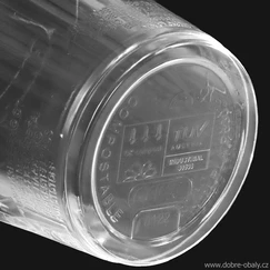 Kompostovatelný kelímek na pivo 0,5 l čirý PLA 12 ks EKO-BIO