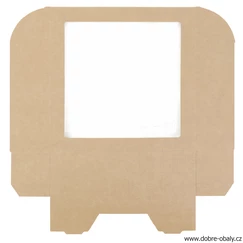 Krabička na 4 ks muffins s průhledným víkem