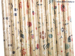 Kraftový dárkový balicí papír 2 m - 703