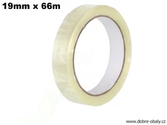 Lepicí páska 19 mm x 66 m čirá