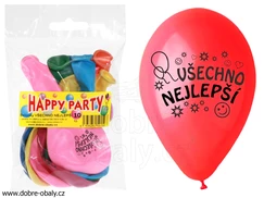 Nafukovací balónky VŠECHNO NEJLEPŠÍ, 10ks Happy-Party 