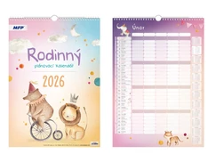 Nástěnný rodinný plánovací kalendář VELKÝ 2026