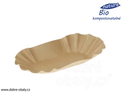 Nepromastitelná papírová miska na hranolky 10,5x17,5x3 cm