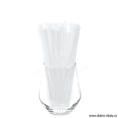 Opakovaně použitelná plastová brčka 6 x 190 mm PP čirá, 250 ks 