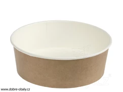 Papírová miska kulatá  GREEN LEAF 1100 ml  přírodní