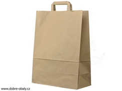 Papírová taška bez tisku PŘÍRODNÍ 320x160x390 mm
