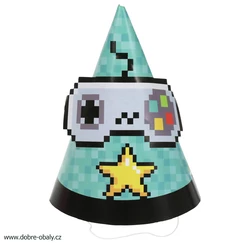 Papírové kloboučky W039227 GAME, 6 ks 