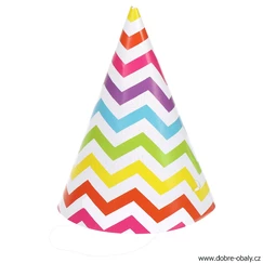 Papírové kloboučky W039266 TVARY, 6 ks 